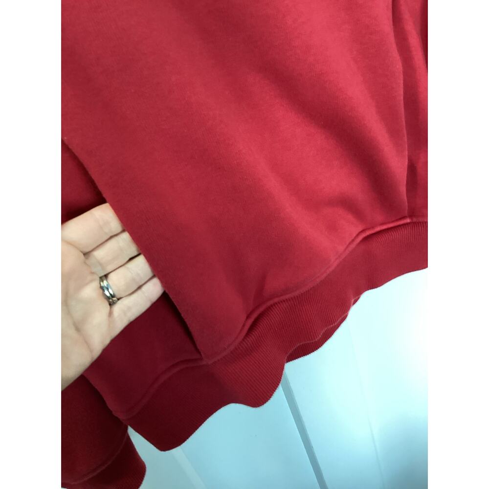 Athleta Women's Clover Berry Cozy Karma Hooded Sweatshirt Maroon Size Medium - Picture 5 of 11